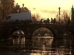 Liesdelsluis gezien naar het Zuiden met in het verschiet de Oudekerksbrug, november 2014