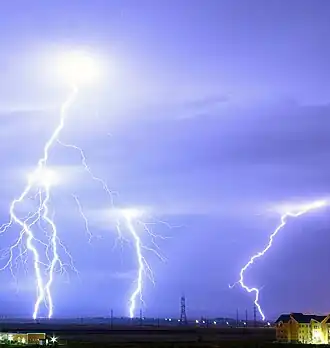 Bliksems boven Oradea, Roemenië