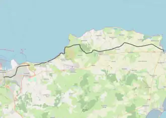 Spoorlijn Cherbourg - Barfleur op de kaart