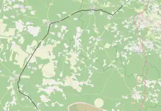 Spoorlijn Le Nizan - Luxey op de kaart