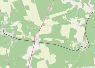 Spoorlijn Ychoux - Moustey op de kaart