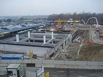 De bouwplaats in 2016