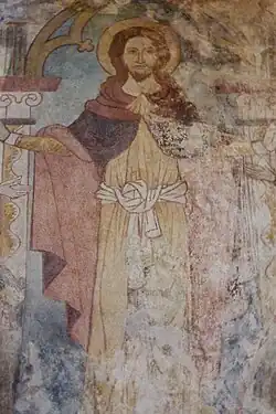 Muurschildering apostel Jacobus