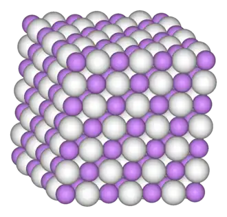 Kristalstructuur van lithiumhydride