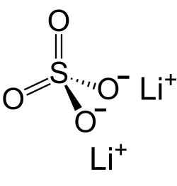 Structuurformule van lithiumsulfaat