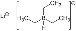 Structuurformule van lithiumtri-ethylboorhydride