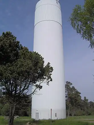 Een watertoren in Ljunghusen