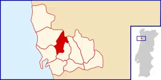 Kaart van Santa Cruz do Bispo