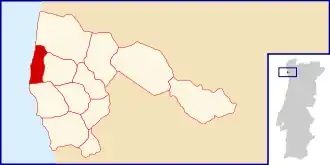 Kaart van Aguçadoura