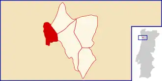 Locatie Ermesinde in de gemeente Valongo