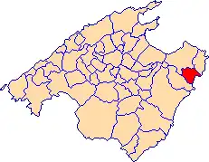 Kaart van Son Servera