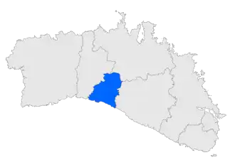 Kaart van Es Migjorn Gran