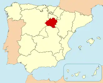 Ligging van Soria in Spanje