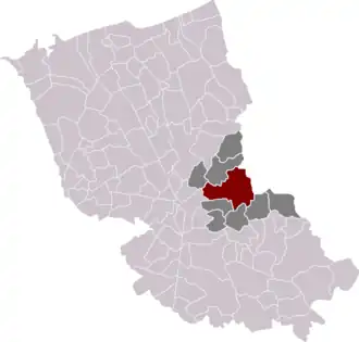 Kaart van Steenvoorde