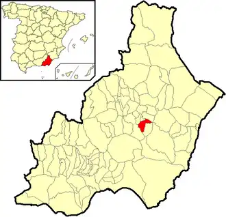 Kaart van Benizalón