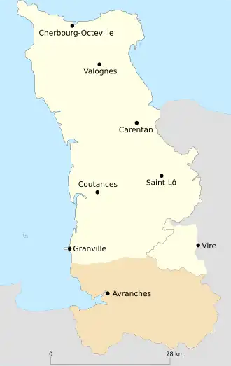 Kaart van Cotentin