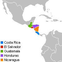 De vijf landen die de overeenkomst ondertekenden.