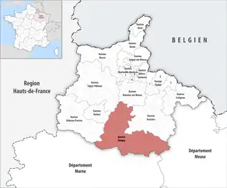 Locatie van het kanton