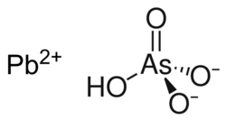 Structuurformule van loodwaterstofarsenaat