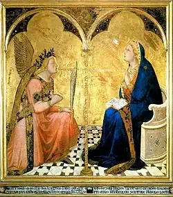 Ambrogio Lorenzetti, De annunciatie, 1344, Pinacoteca Nazionale di Siena