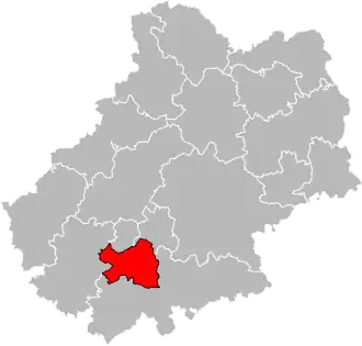 Locatie van het kanton