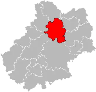 Locatie van het kanton