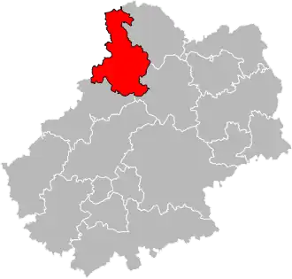 Locatie van het kanton