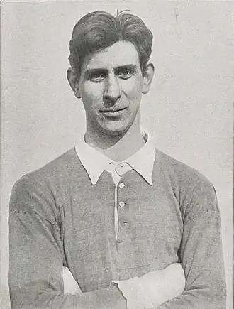 Lou Otten, aanvoerder Nederlands elftal en Quick Den Haag (1910)