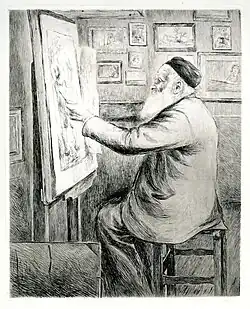 Auguste Danse aan het werk