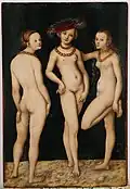 Lucas Cranach de Oudere: De drie gratiën