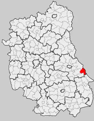 Ligging in het woiwodschap