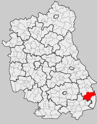 Ligging in het woiwodschap