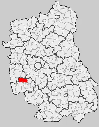 Ligging in het woiwodschap