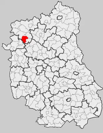 Ligging in het woiwodschap