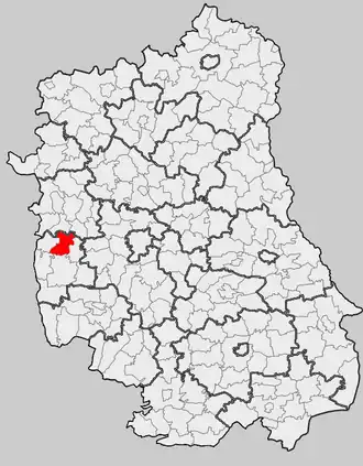 Ligging in het woiwodschap