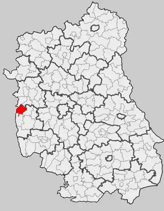 Ligging in het woiwodschap