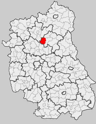 Ligging in het woiwodschap