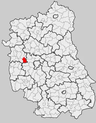 Ligging in het woiwodschap