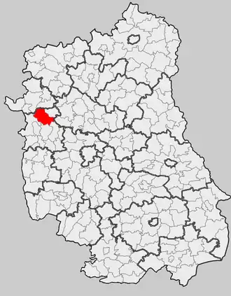 Ligging in het woiwodschap