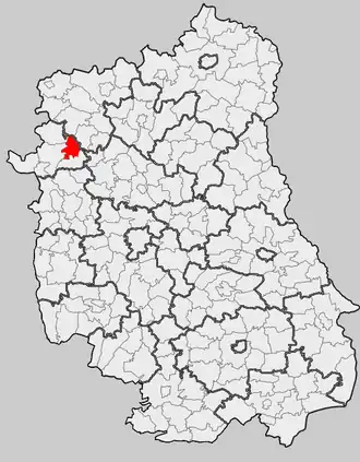 Ligging in het woiwodschap