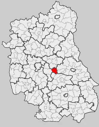 Ligging in het woiwodschap