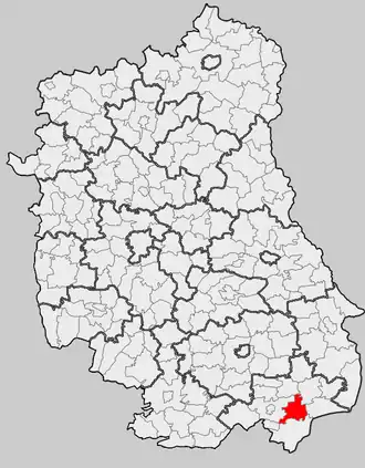 Ligging in het woiwodschap