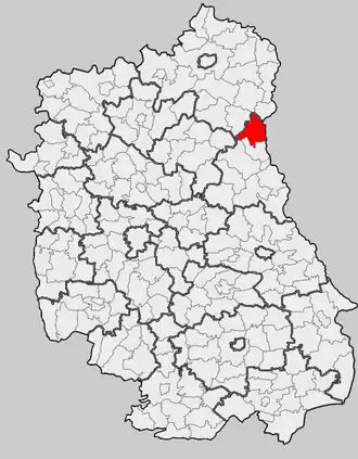 Ligging in het woiwodschap