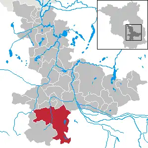 Kaart van Luckau (Brandenburg)