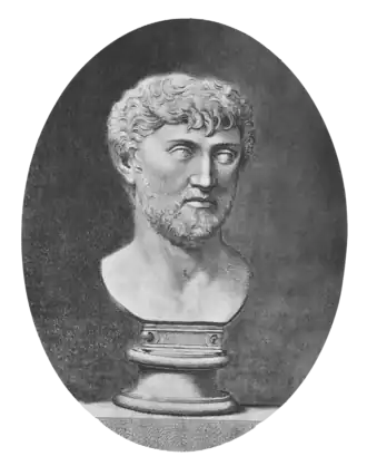 Borstbeeld van Lucretius