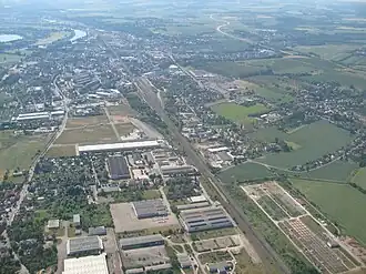 Luchtfoto van Heidenau uit 2010