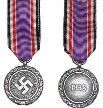 Het Ereteken van de Luchtbescherming 2e Klasse.