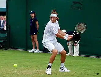 Lacko tijdens Wimbledon 2011
