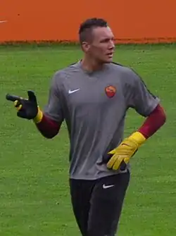 Łukasz Skorupski tijdens training met AS Roma 2014