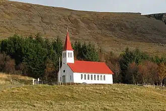 Het kerkje van Lundur.
